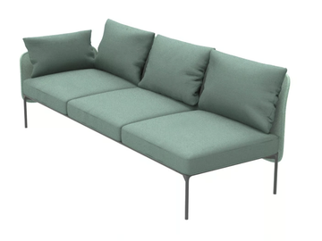 BLOOM 1217 DX/SX - 3 seater fabric sofa by Et al. - view 2